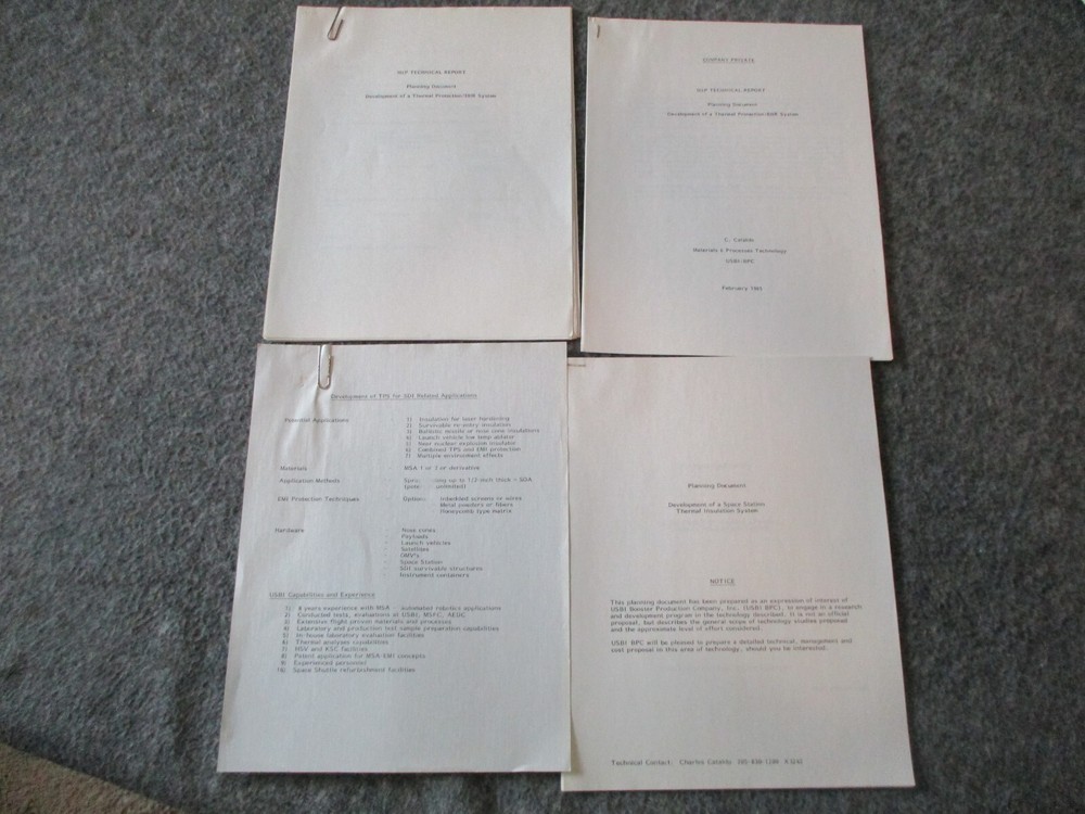 NASA SPACE SHUTTLE/SRB/EXTERNAL TANK COATINGS(+SAMPLE)/METALS/MATERIALS REPORTS+