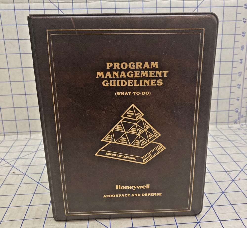 Vintage Honeywell Aerospace and Defense Program Management Guidelines Binder 9"