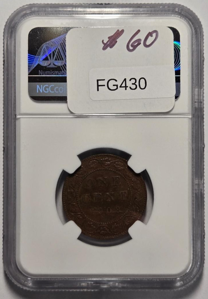 1908 CANADA 1 CENT NGC MS 61 BN Certified Coin