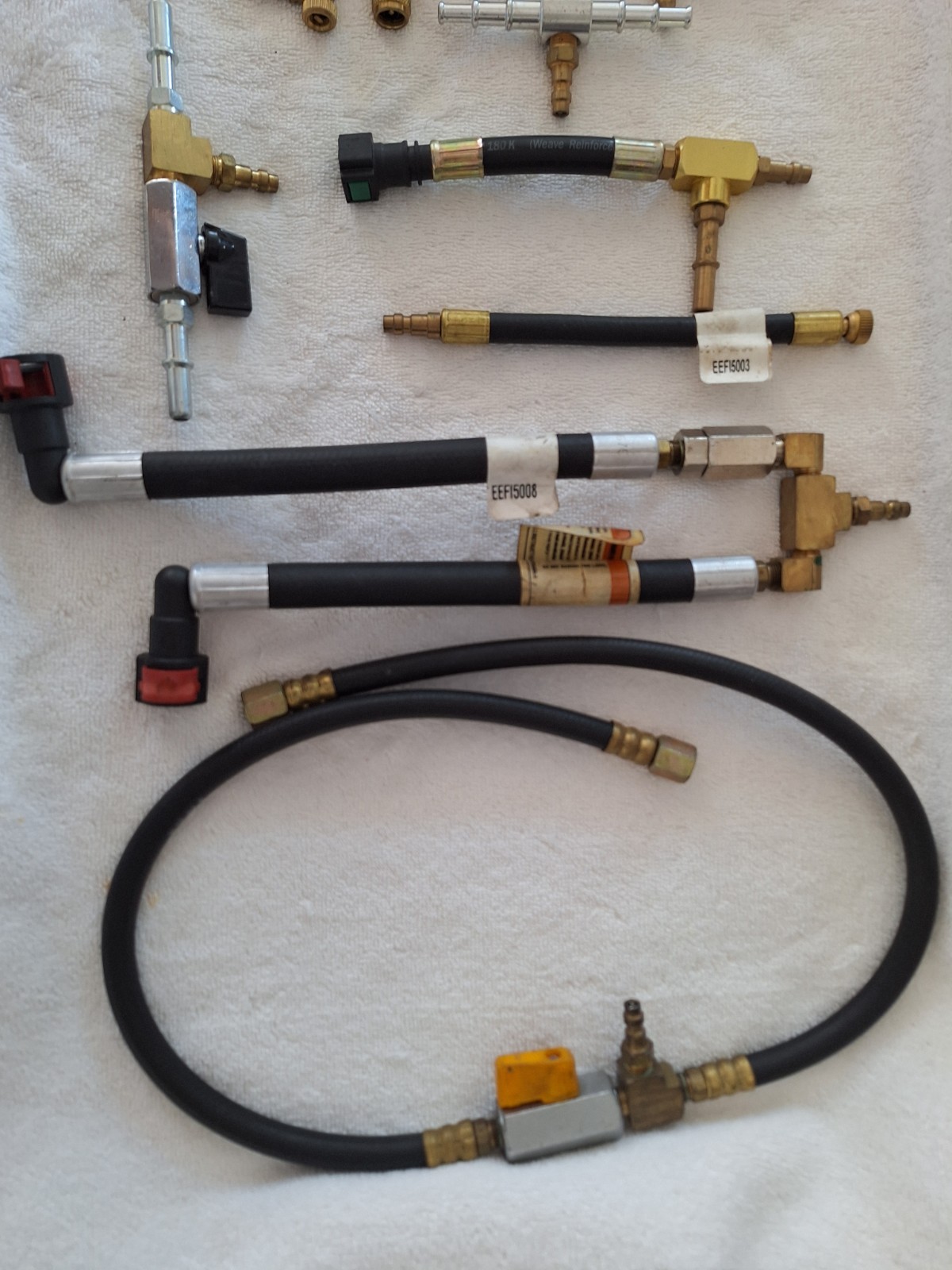 Snap-On Tools Fuel Injection Pressure Gauge Tester Set Plus Extras. EEFI500CORE