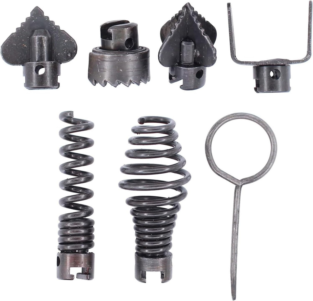 Drain Cleaner Combination Cutter Heads Set7PCS Drain Snake Drill Attachment ...