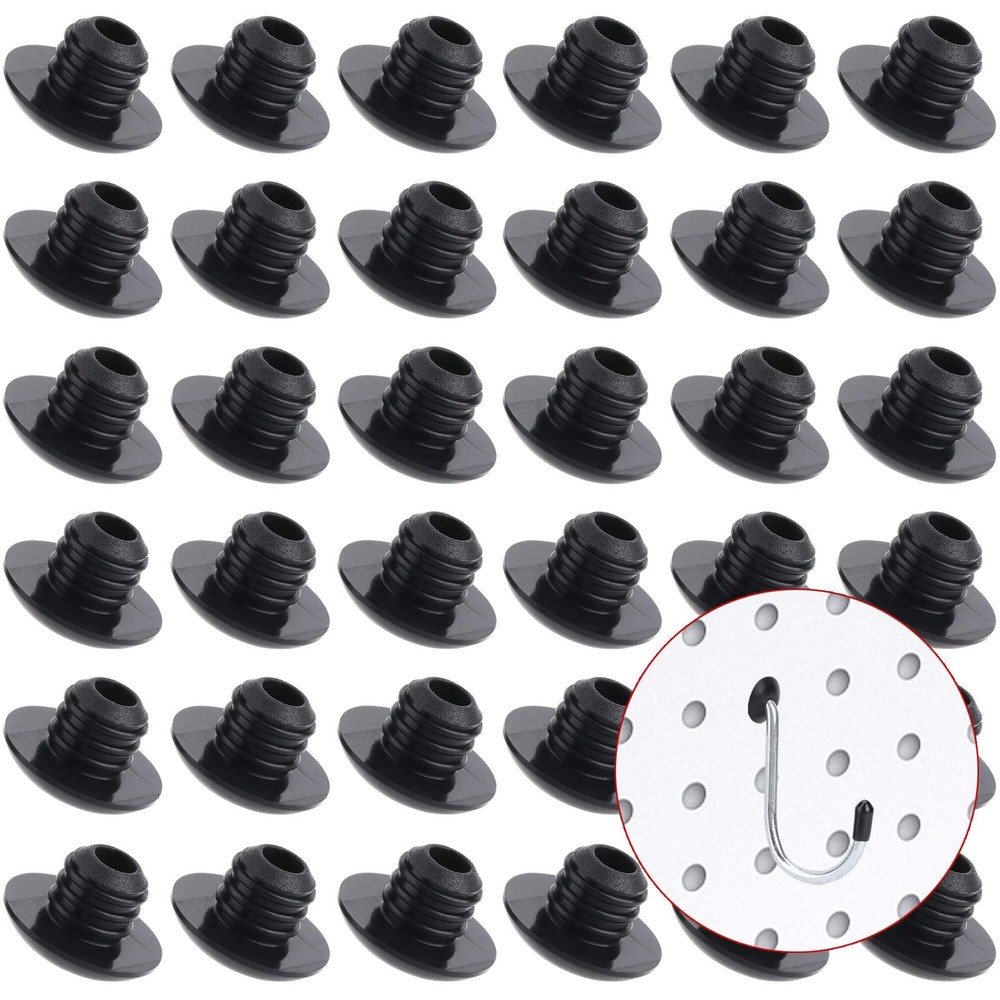 MENEONE Pegboard Hook Locks, for Stopping Hooks from Falling Off, Black
