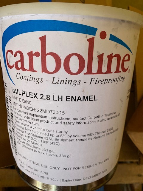Carboline Railplex 2.8 LH Enamel, EXP 12/2024