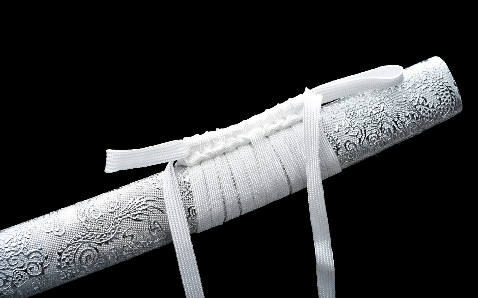 Blue White Full Tang Japanese Sword 1095Carbon Steel Battle Ready Samurai Katana