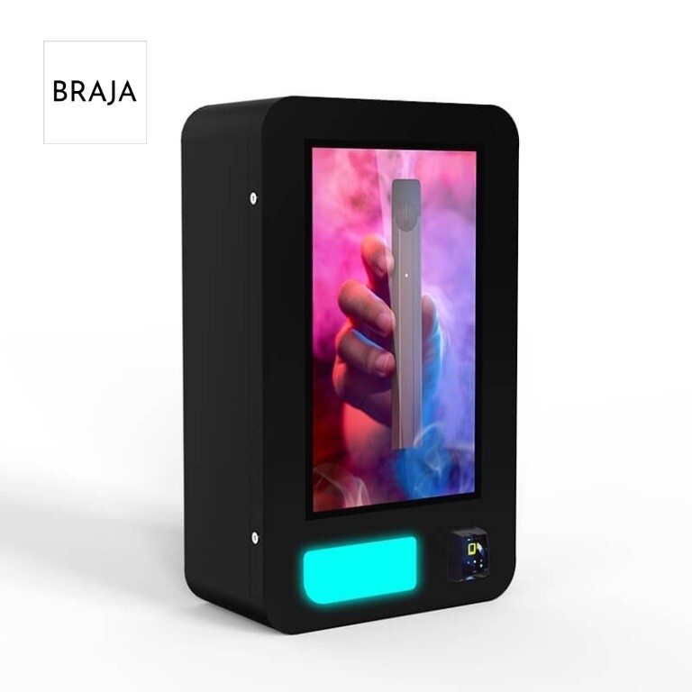 High capacity wall mounted vending machine with 32" touch screen