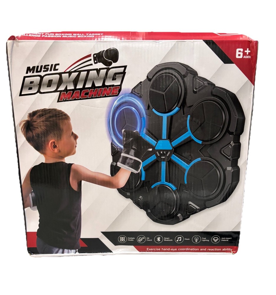 Music Boxing Machine Electronic Strike Pad Set with Gloves and USB Cable