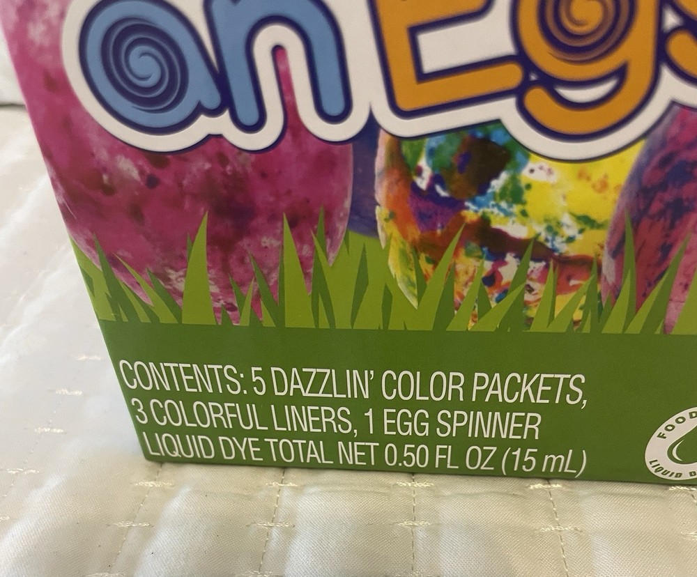 New Dudley’s “Spin An Egg” Decorating Dye Easter Egg Coloring Kit With 5 Colors
