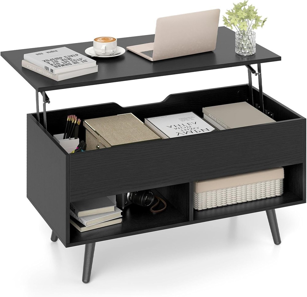 Lift  Coffee Table, Modern Cotail Table w/Hidden partment