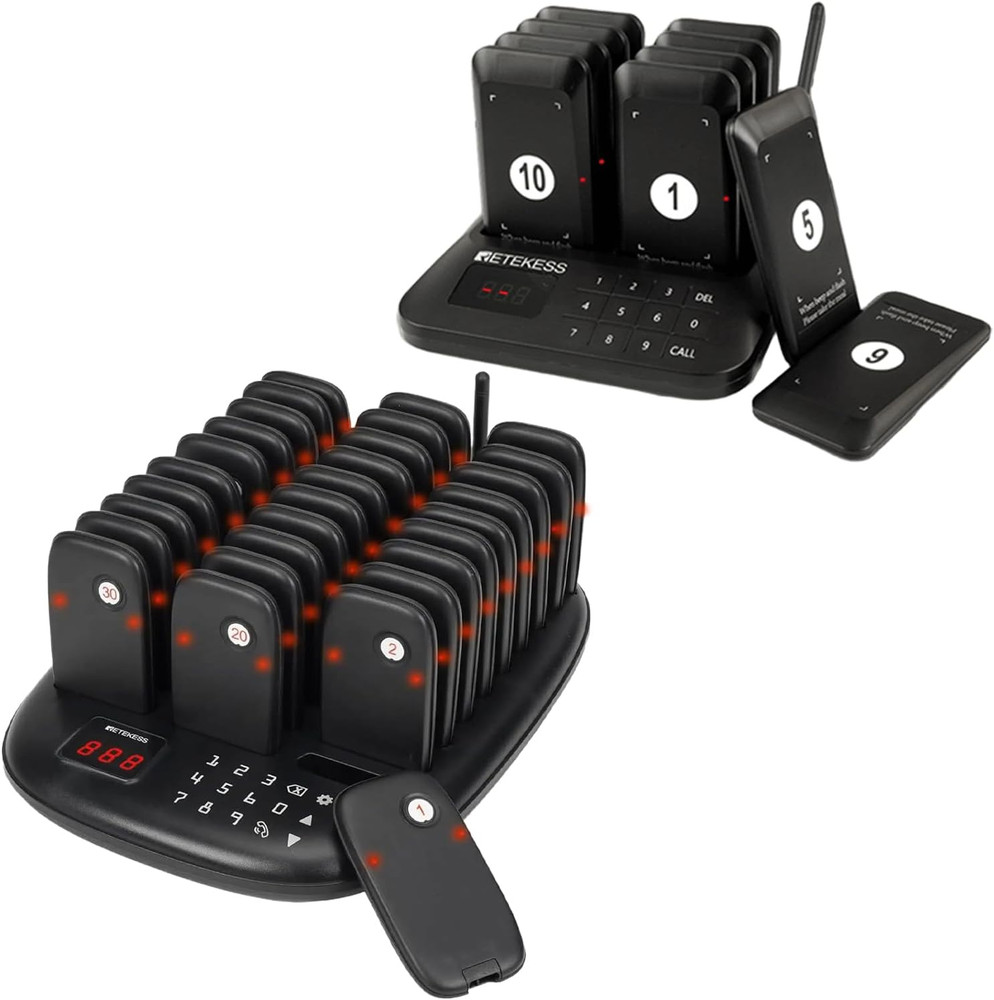 TD175P Restaurant Paging System Bundle with TD157S Vibration Paging System Buzz