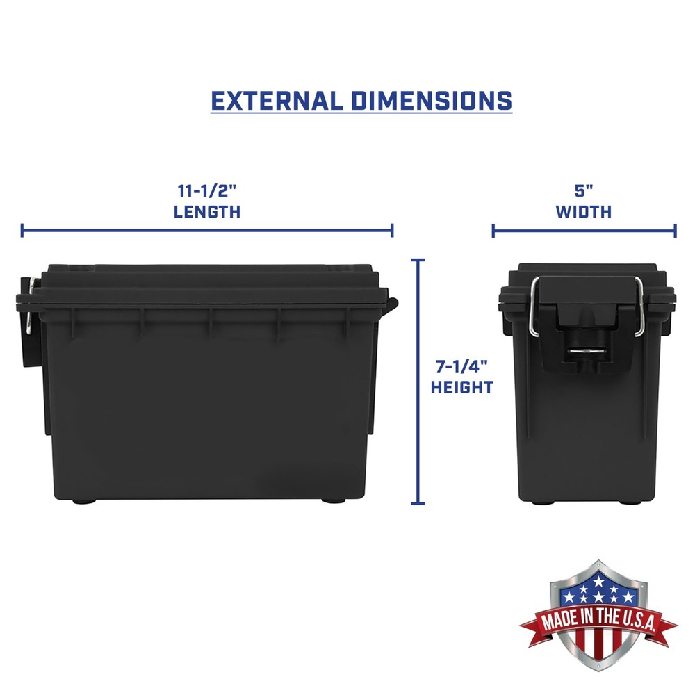 Sheffield Watertight Storage Box 30 Caliber Ammo Box Portable Durable Secure ...