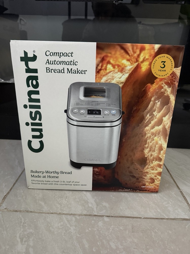 Cuisinart Compact Automatic Bread Maker Machine, Stainless, NEW