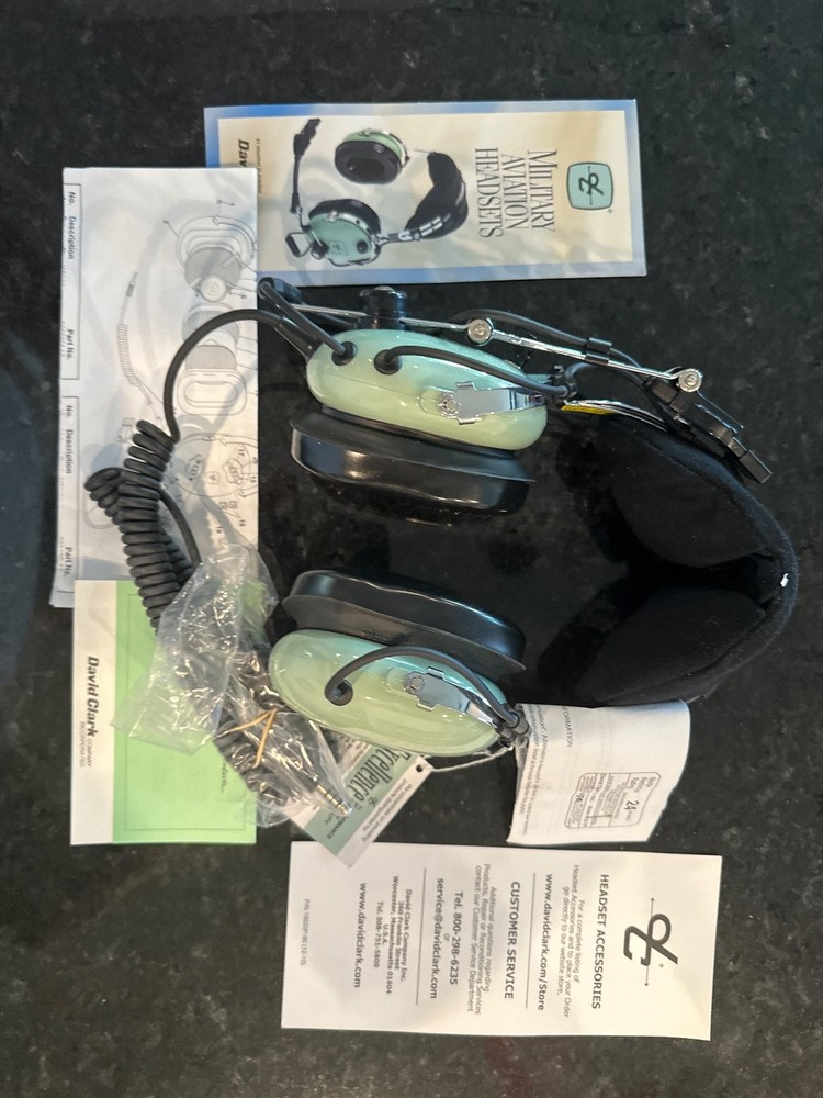 David Clark Model H10-76 Pilot Aviation Headset MINT TESTED