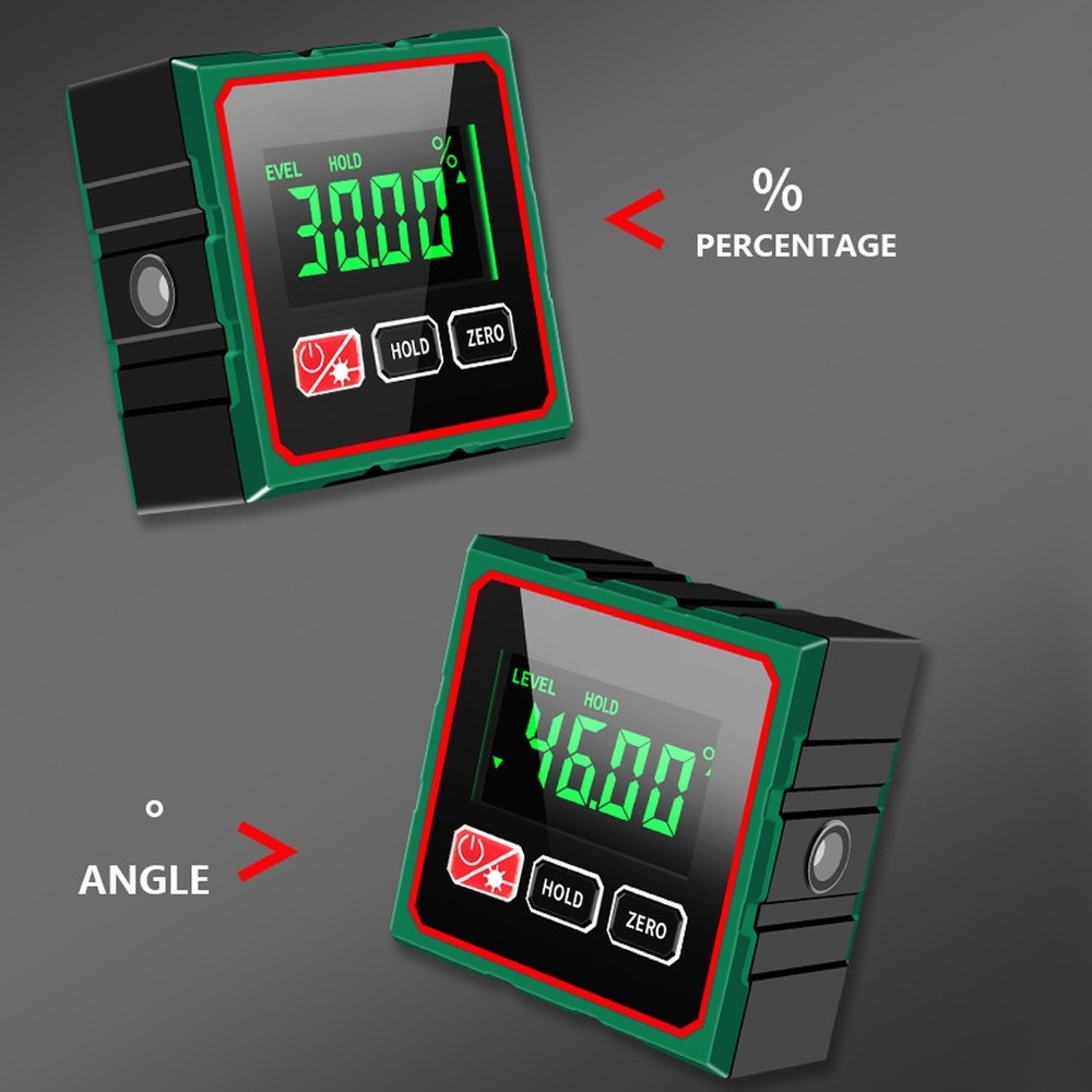 Digital Angle Finder W/ Laser Level Inclinometer Magnetic Angle Gauge Protractor