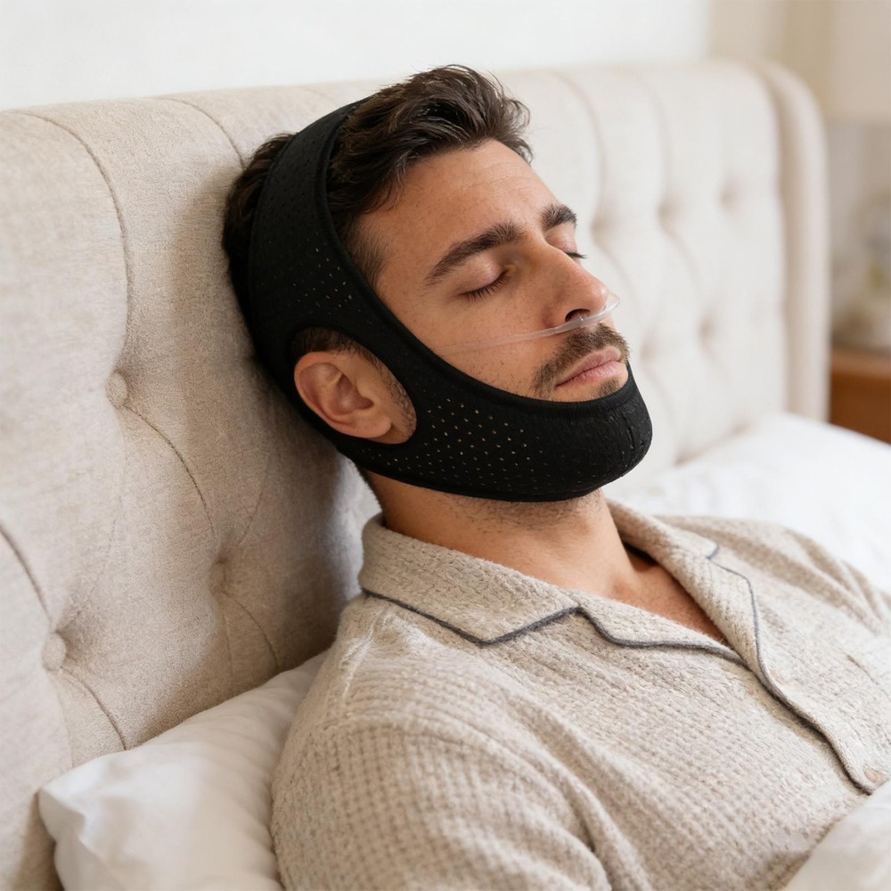 Chin Strap for Sleeping Adjustable Soft Comfortable Breathable Stopper