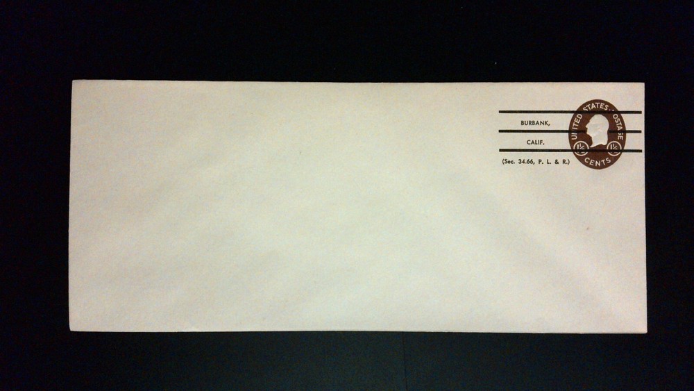 US Precancel Envelope: CA Burbank - 3a3 X 30 43; Unused
