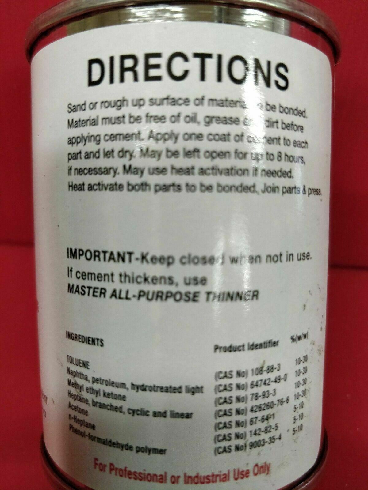 Master All Purpose Cement 4oz Brush-in-Can - Shoe Glue Contact Cement for Repair