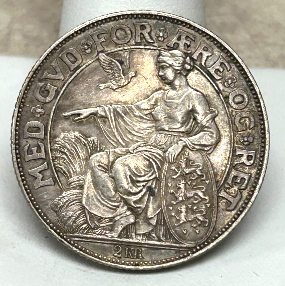 1903 Denmark 2 Kroner - High Grade - Poss. Old Lt. Cleaning - Strong Dev.
