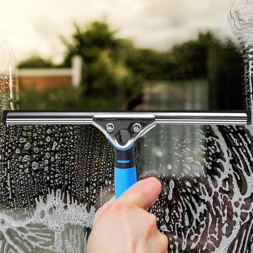 Squeegee for Window Cleaning,Window Cleaning Squeegee kit with Bucket&Microfiber