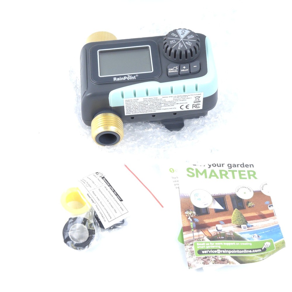 RainPoint Programmable 1-Zone Water Timer - Model Number ITV105