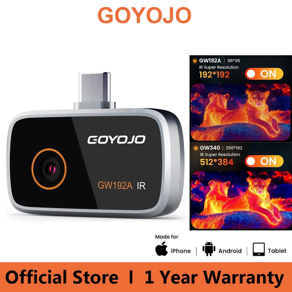 GOYOJO Thermal Camera for iPhone&Android Super IR Resolution for HVAC Water Leak