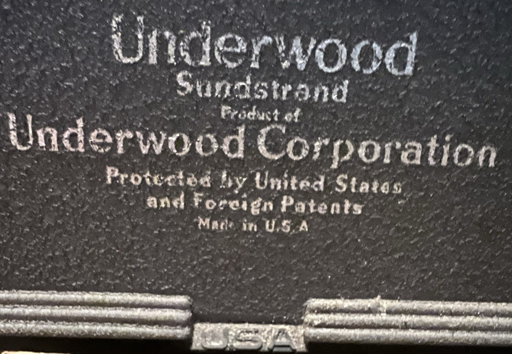 Antique (1933-4) Underwood Sundstrand Adding Machine 10140P Untested