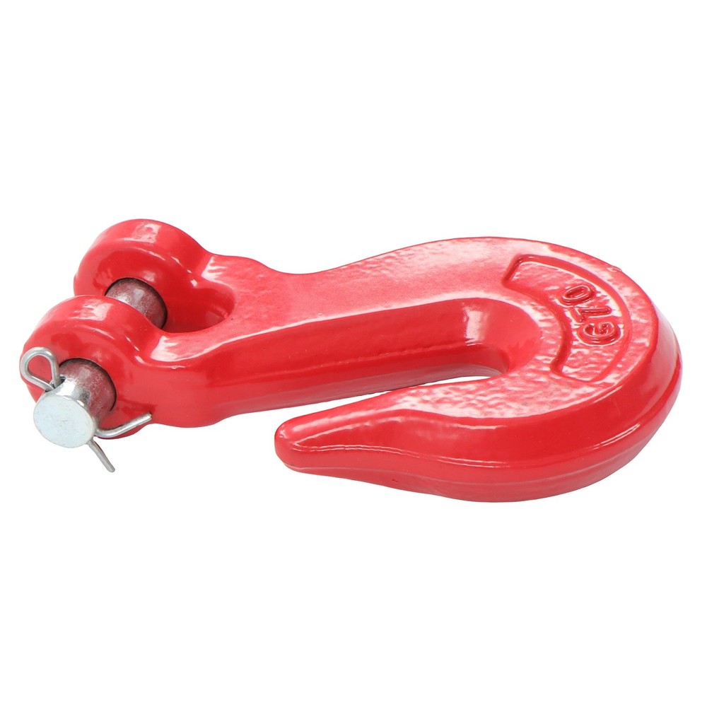 4 Pack 3/8" Clevis Grab Hooks G70 7500lbs Working Load Limit Red Chain Hooks