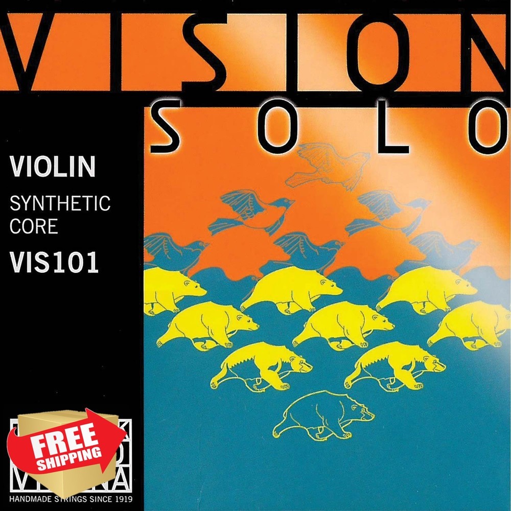 Thomastik Vision Solo Violin String Set 4/4 Medium D Silver Wound
