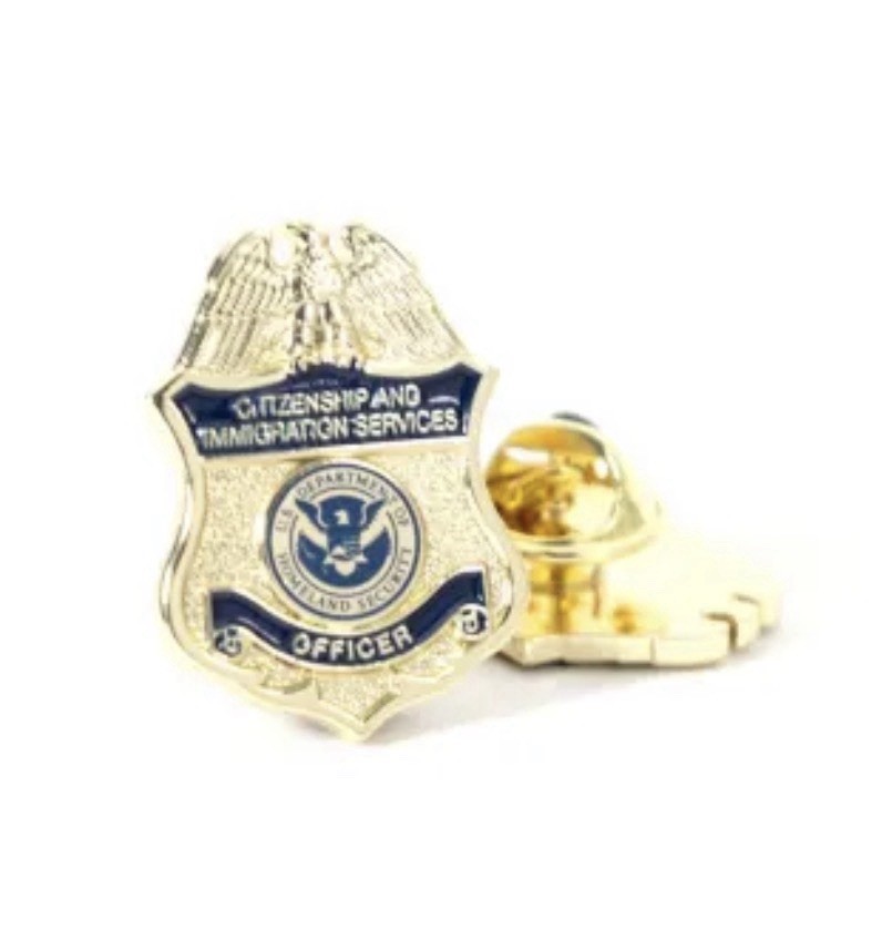 US Citizenship & Immigration Services USCIS Office Lapel Tie PIN GOLD/MULTICOLOR