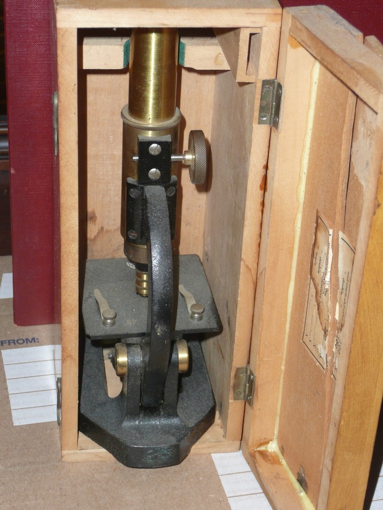 Brass Microscope with box