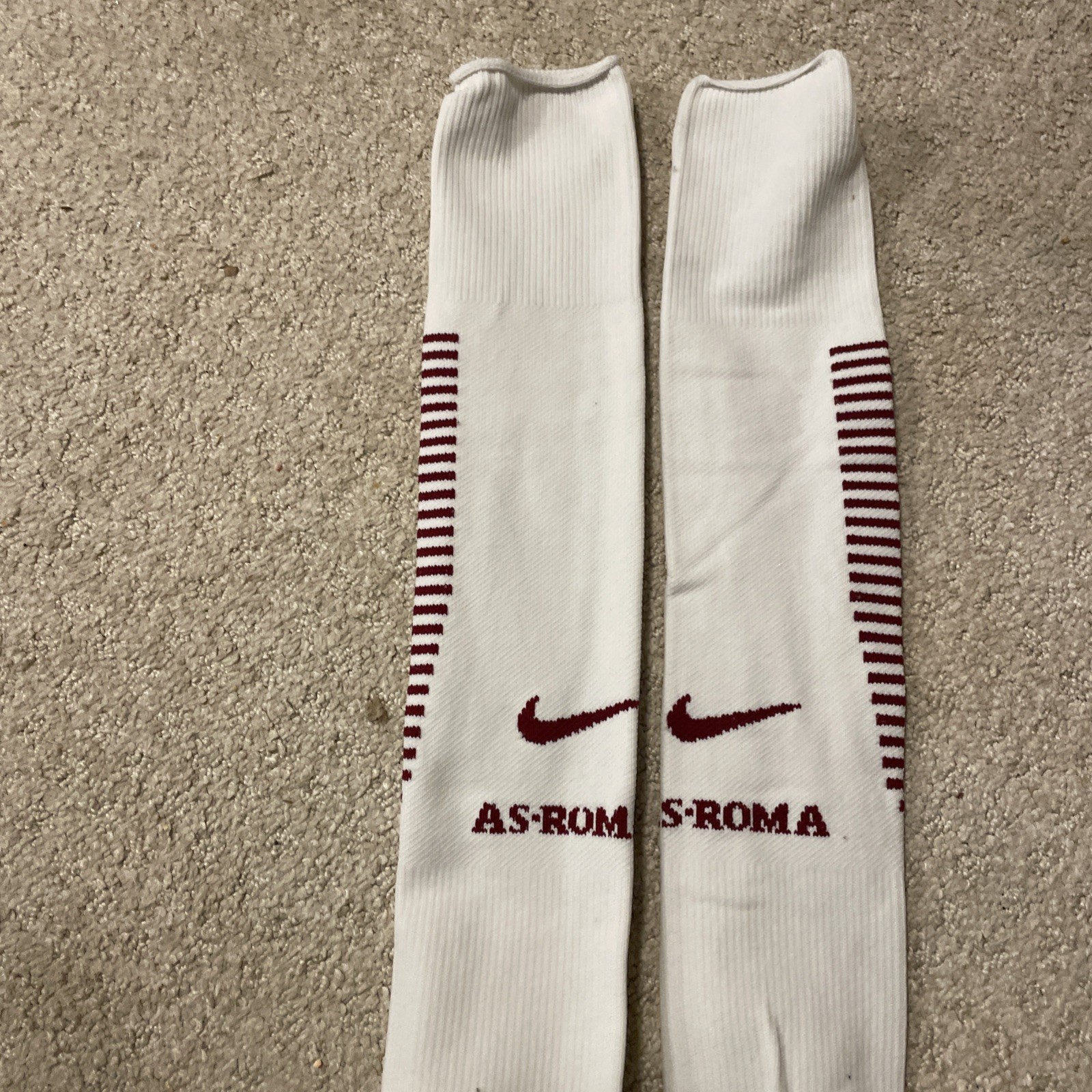 NIKE AS Roma Soccer Socks Football – WHite XL