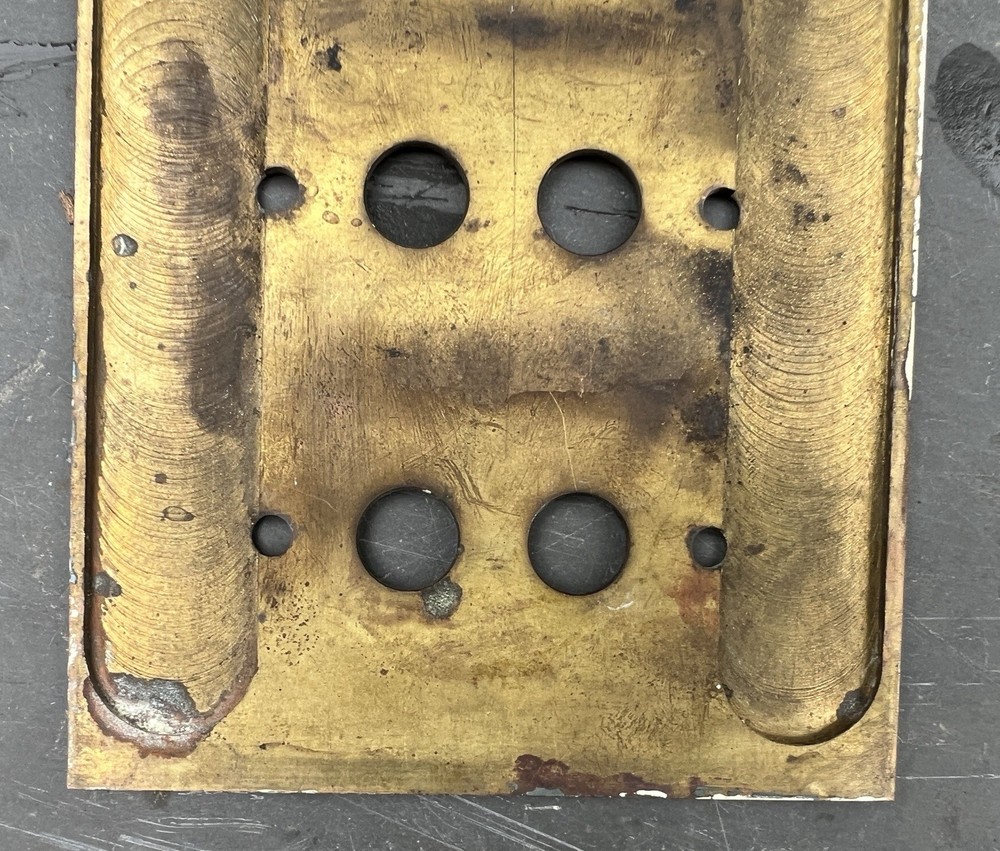 Antique 1901 PERKINS Electric Switch Co. Light Button Copper Plate