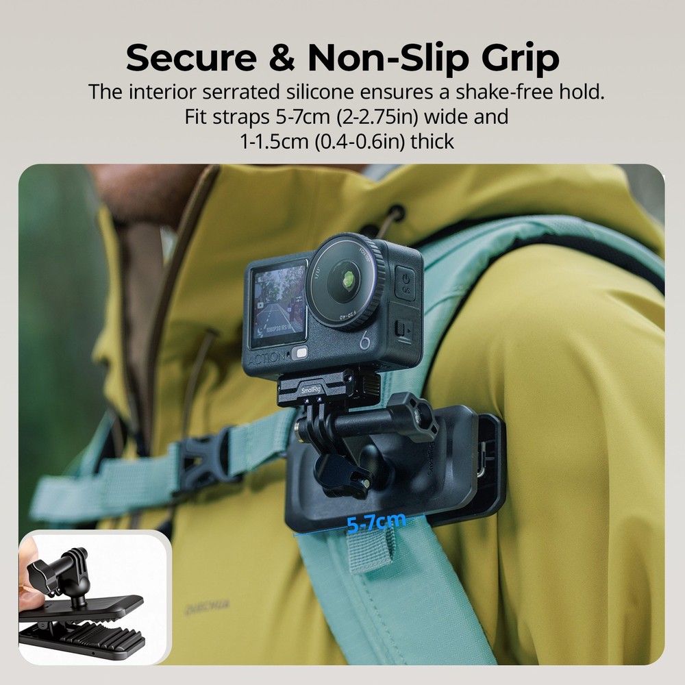 SmallRig Backpack Strap Clip Mount for Action Cameras
