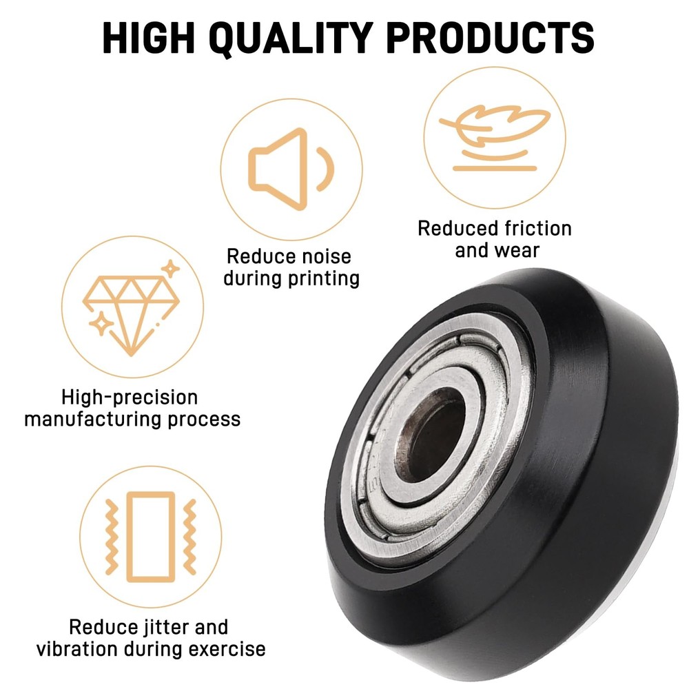 6pcs Printer Rollers Kits for ELEGOO Neptune 4 /4Pro/3 Max 3D Printer,Replace...