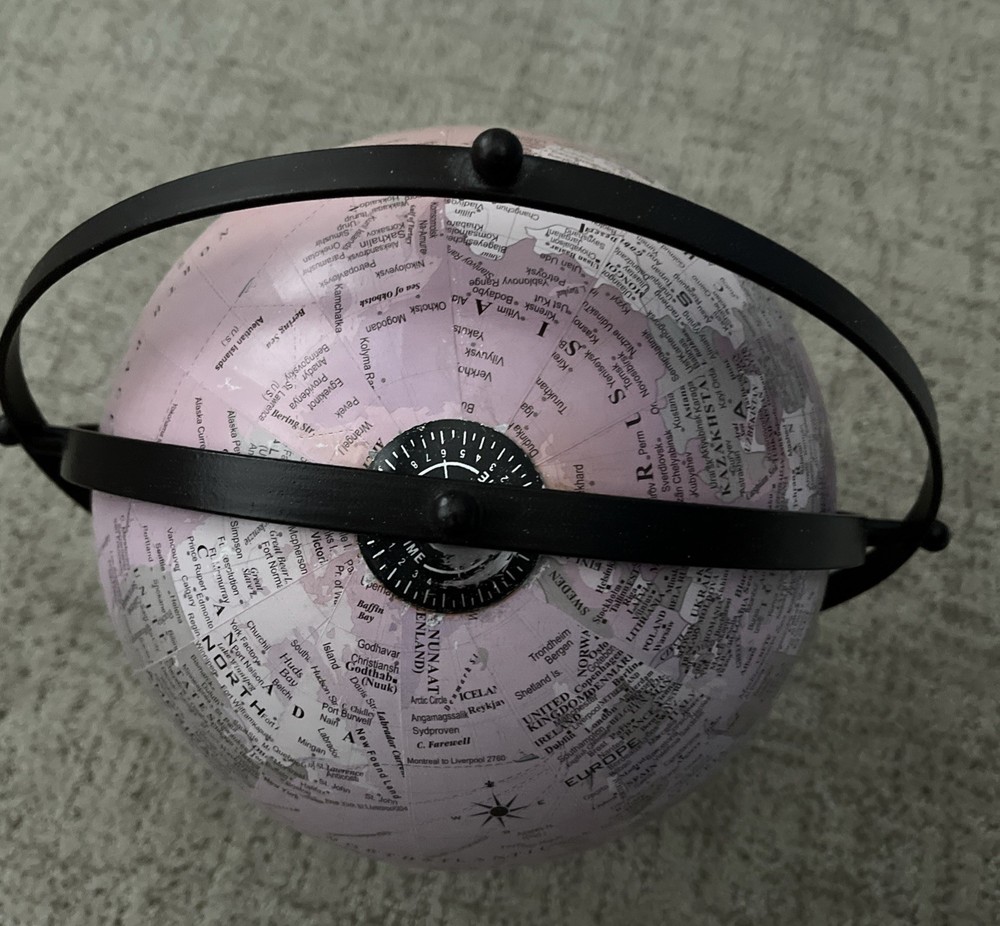 Pink Table Top World Globe