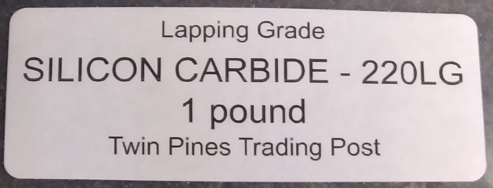 Silicon Carbide Abrasive 220 Grit Lapping Grade - 1 Pound