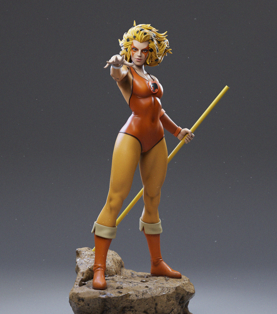 UNPAINTED Thundercats Cheetara 3d Printed Model Kit
