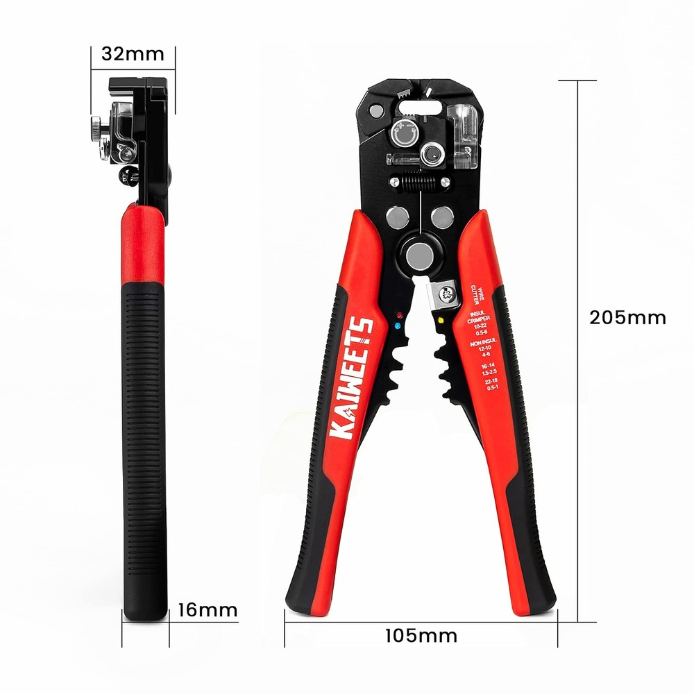 KAIWEETS Self Adjusting Wire Stripper - 3 in 1 Heavy Duty
