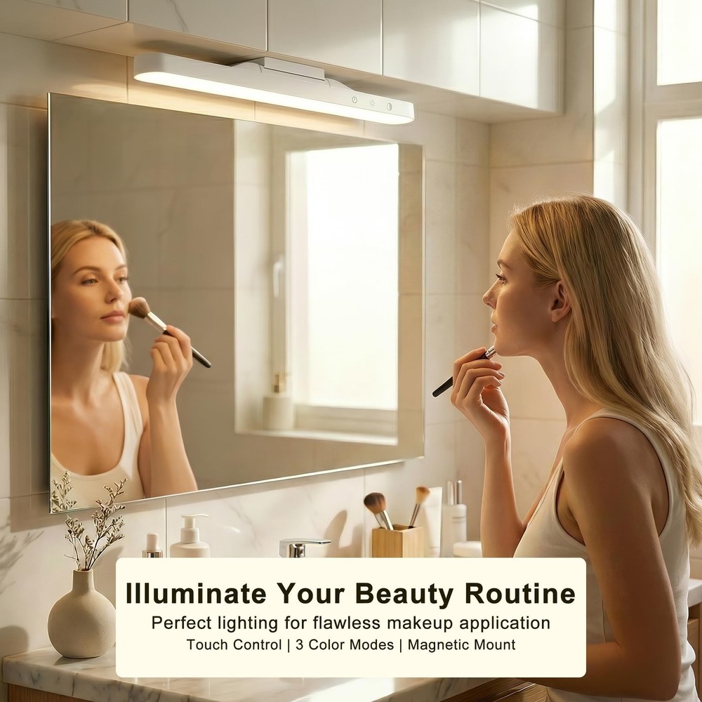 Makeup Light for Mirror, 3 Color Temperatures, Rechargeable 2000mAh