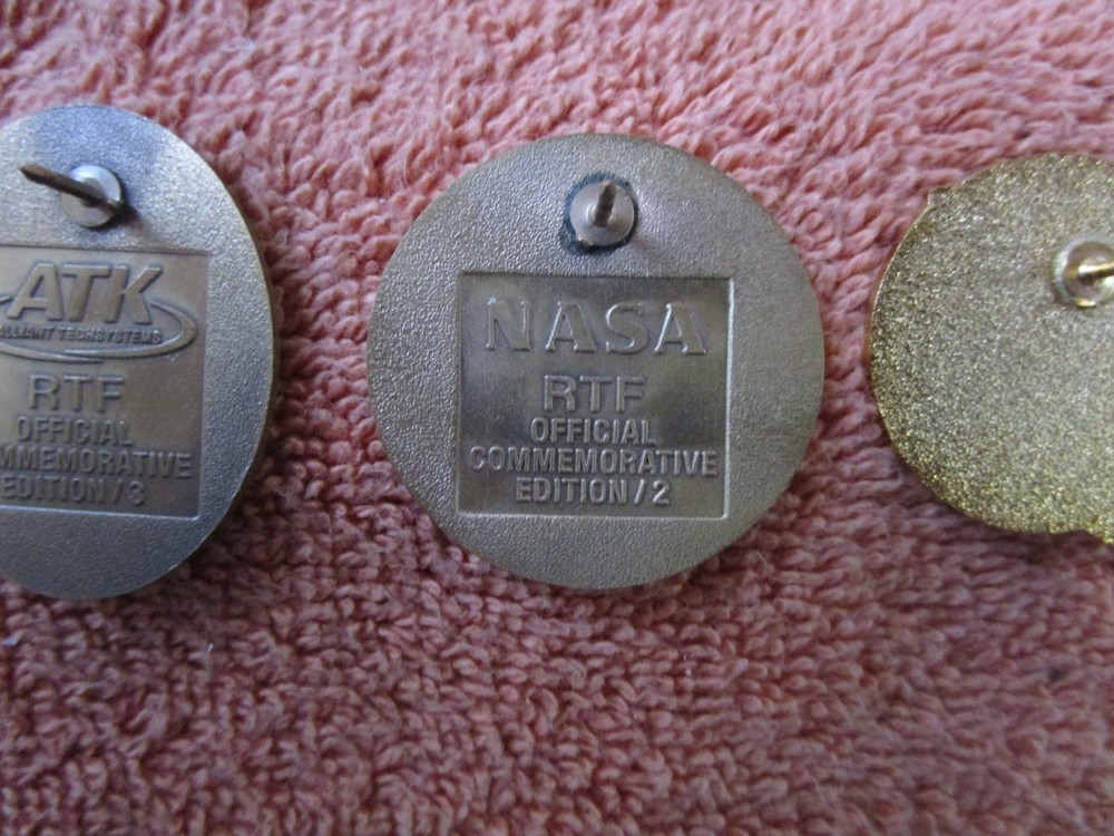 NASA Space Shuttle RTF – Return To Flight pins – ATK – NASA - marked