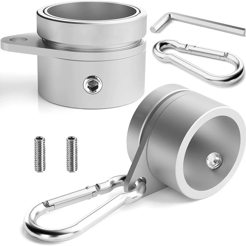 2pcs Flag Pole Ring 360° Rotating Aluminum Alloy for 0.75-1 In Pole Tangle Free