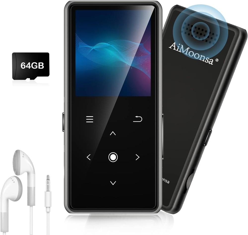 Wireless 64GB MP3 Player with HD Speaker, Voice Recorder & E-Book Functionality