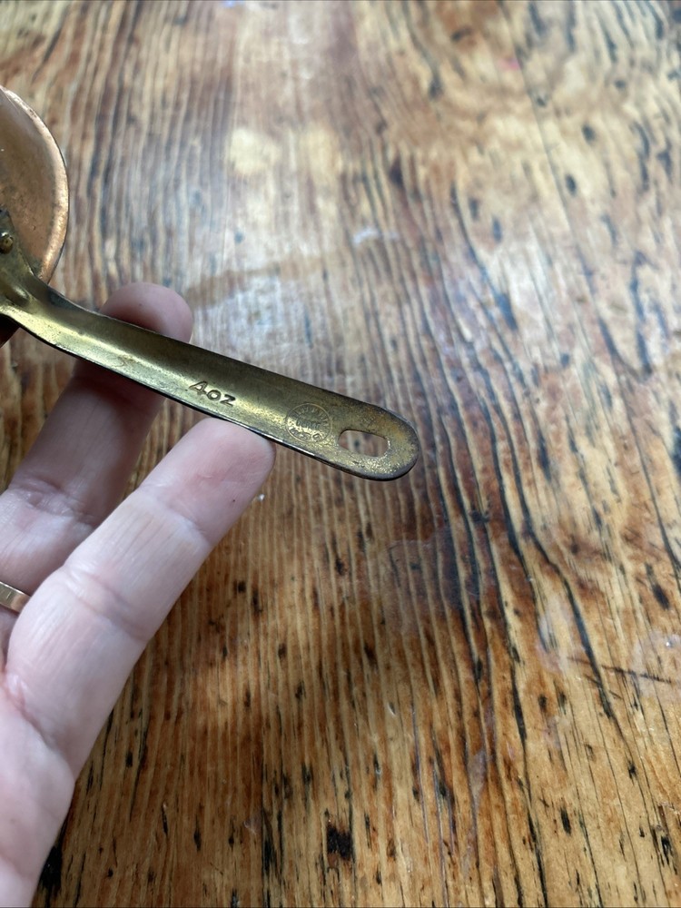 Vintage B & M DOURO Copper & Brass Handled Measuring 4 oz 1/2 Cup Replacement