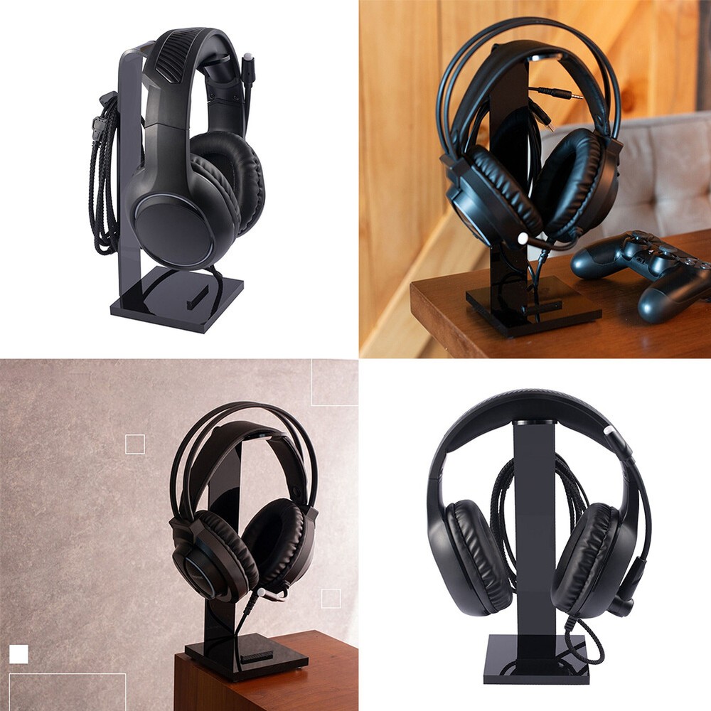 US 1 Pack Headset Headphone Stand Acrylic Universal Earphone Holder Orgainizer
