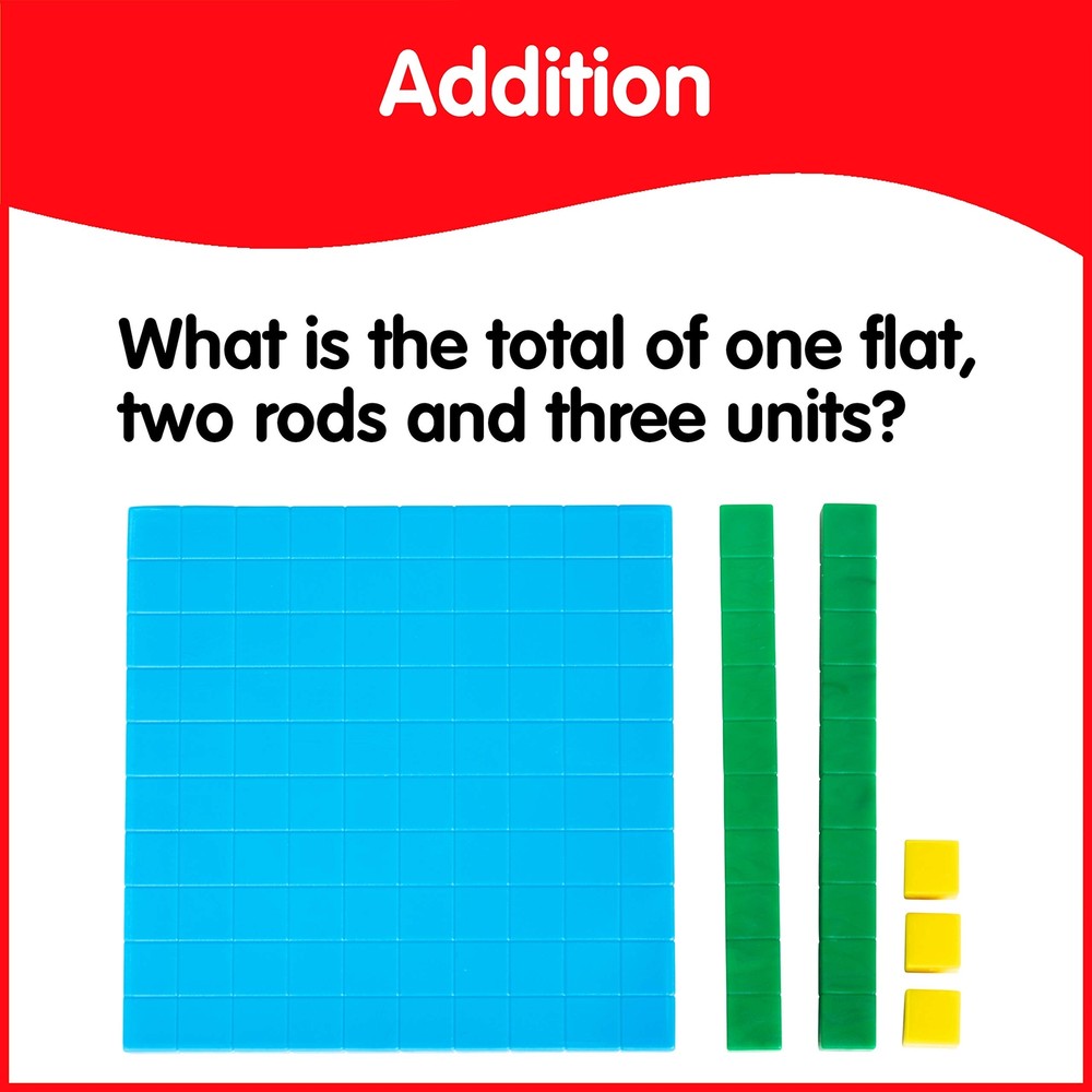 Base Ten Counting Blocks Set for Learning Math Place Value and Decimals