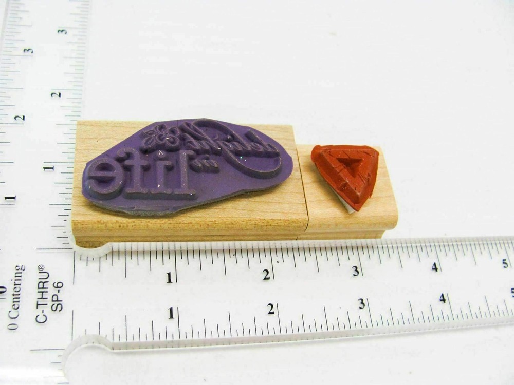 Delight In Life Triangle Rubber Stamp - Stamp Set A412