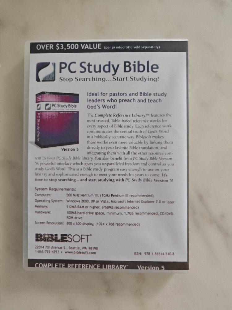 Biblesoft 2014 - PC Study Bible COMPLETE REFERENCE LIBRARY DVD ROM Version 5.2