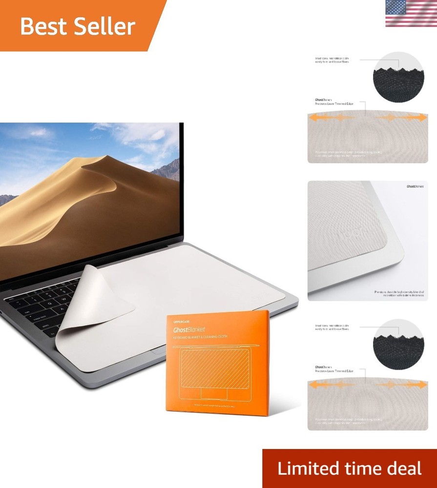 GhostBlanket Screen Keyboard Imprint Protection Microfiber Liner and Cleaning Cl