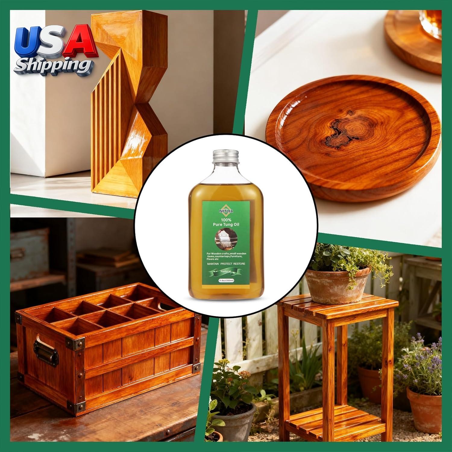 Small Woodworking Tung Oil, 11.8oz Pure Tung Oil for Wood Craft,perfect for Jew