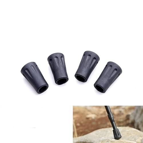 Walking Stick Tips Rubber - 4pcs Trekking Pole Replacement Feet