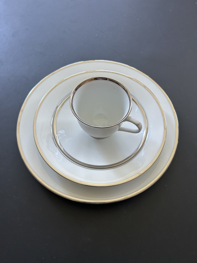 Nikko Band of Platinum 4 Piece Place Setting Multiple sets available EUC